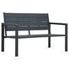 vidaXL Banc de jardin 120 cm PEHD Gris Aspect de bois