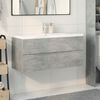 vidaXL Ensemble de meubles de salle de bain 2 pcs gris b&eacute;ton