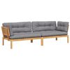 vidaXL Canap&eacute;s d'angle palette de jardin 2 pcs et coussins bois acacia