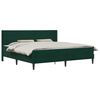 vidaXL Cadre de lit avec matelas Vert fonc&eacute; 180 x 200 cm Velours