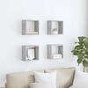 vidaXL &Eacute;tag&egrave;res cube murales 4 pcs Gris b&eacute;ton 26x15x26 cm