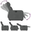 vidaXL Fauteuil inclinable &eacute;lectrique gris fonc&eacute; tissu
