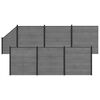 vidaXL Ensemble de Cl&ocirc;ture 1138 x 186 cm WPC et Aluminium Gris