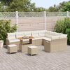vidaXL Ensemble de canap&eacute; de jardin avec coussin 12 pcs Beige et cr&egrave;me