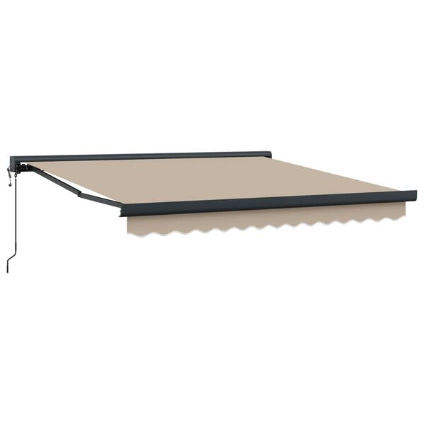 vidaXL Auvent Beige 350 x 250 x 165 cm Polyester et Aluminium