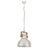 vidaXL Lampe suspendue industrielle 25 W Argent&eacute; Rond 40 cm E27