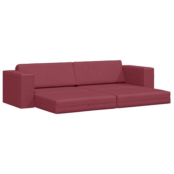 vidaXL Canap&eacute;-Lit 200cm Bordeaux tissu