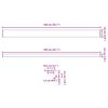 vidaXL Appui de fen&ecirc;tre Noir avec grain de bois 140 x 10 x 4,5 cm PVC