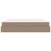 vidaXL Cadre de lit avec matelas avec matelas 2 pcs Tan PVC