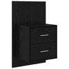 vidaXL Cabinet de chevet mural 2 pcs Ch&ecirc;ne noir 48,5 x 32,5 x 80 cm