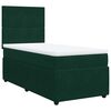 vidaXL Sommier &agrave; lattes de lit et matelas Vert fonc&eacute; 80x200 cm Velours