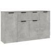 vidaXL Buffets 3 pcs gris b&eacute;ton bois d'ing&eacute;nierie