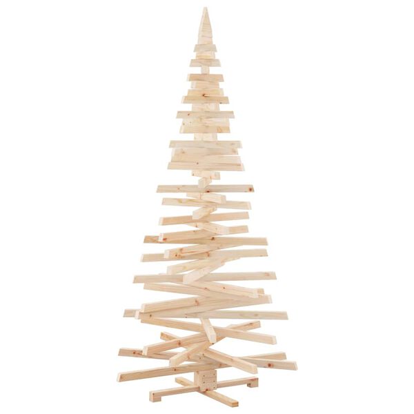 vidaXL Arbres de Noël avec support Naturel 210 cm Bois massif en pin