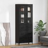 vidaXL Haut Armoire Ch&ecirc;ne noir 69,5 x 34 x 180 cm Bois d'ing&eacute;nierie