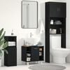 vidaXL Cabinet de salle de bain avec porte Chêne noir 60 x 32 x 54 cm
