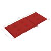 vidaXL Chaises de jardin lot de 2 avec coussins rouge Teck massif