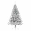 vidaXL Sapin de No&euml;l artificiel pr&eacute;-&eacute;clair&eacute; Argent 180 cm PET