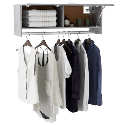 vidaXL Garde-robe gris béton 100x32,5x35 cm bois d'ingénierie