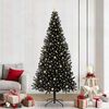 vidaXL Sapin de No&euml;l avec 300 LED avec support Noir 240 cm PVC