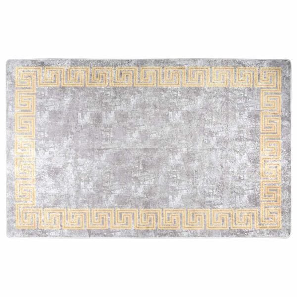 vidaXL Tapis lavable 160x230 cm gris
