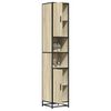 vidaXL Armoire de salle de bain chêne sonoma bois d'ingénierie métal