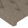 vidaXL T&ecirc;te de lit avec oreilles Taupe 203x23x78/88 cm Tissu