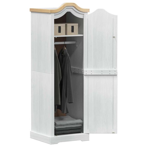 vidaXL Armoires avec &eacute;tag&egrave;re Blanc 55 x 52 x 170 cm Pin massif