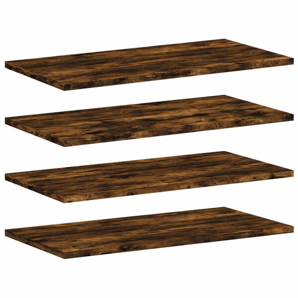 vidaXL &Eacute;tag&egrave;res murales 4 pcs ch&ecirc;ne fum&eacute; 60x30x1,5cm bois d'ing&eacute;nierie