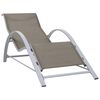 vidaXL Chaise longue textil&egrave;ne et aluminium taupe