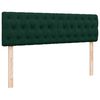 vidaXL Cadre de lit ottoman avec matelas vert fonc&eacute; 140x190 cm velours