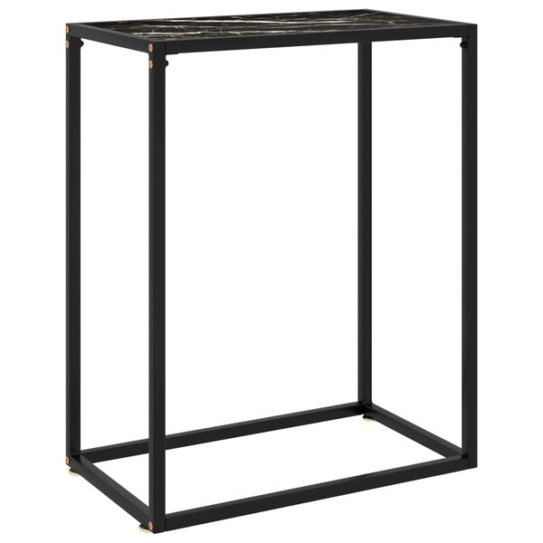 vidaXL Table console Noir 60x35x75 cm Verre tremp&eacute;