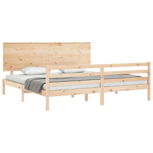 vidaXL Cadre de lit sans matelas 200x200 cm bois massif