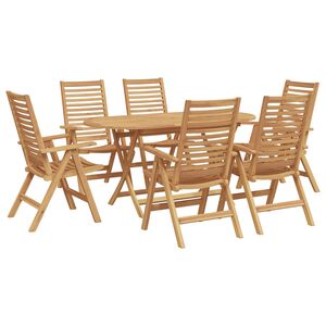 vidaXL Ensemble de salle &agrave; manger pour jardin 7 pcs Marron