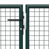 vidaXL Portail de jardin en acier vert 400 x 75 cm