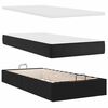 VidaXL Lit ottoman avec matelas noir 90x190 cm similicuir