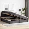 vidaXL Lit avec rangement et LED avec matelas Gris clair 200 x 200 cm