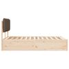 vidaXL Cadre de lit avec t&ecirc;te de lit rembourr&eacute;e Taupe 120 x 190 cm