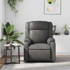 vidaXL Fauteuil de massage inclinable Gris Similicuir