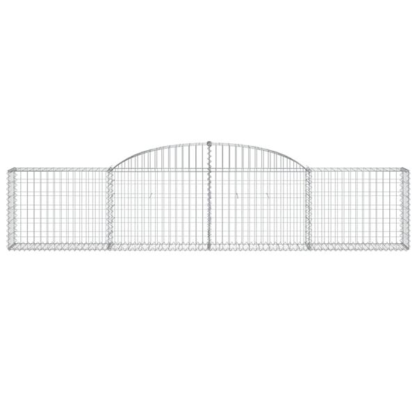 vidaXL Paniers &agrave; gabions arqu&eacute;s 6 pcs 300x30x60/80 cm Fer galvanis&eacute;