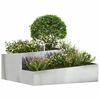 vidaXL Cache-pot de jardin Argent 100 x 100 x 50 cm Acier galvanis&eacute;