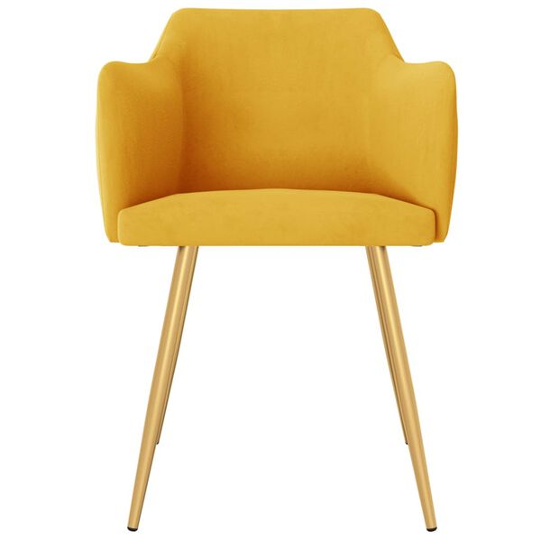vidaXL Chaises &agrave; manger lot de 6 jaune velours