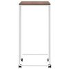 vidaXL Table d'appoint avec roues Blanc 40x30x63,5cm Bois d'ingénierie