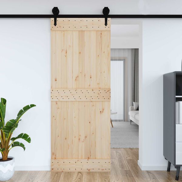 vidaXL Porte NARVIK Naturel 90 x 210 cm Bois de pin massif