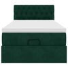 vidaXL Cadre de lit ottoman avec matelas vert fonc&eacute; 100x200 cm velours