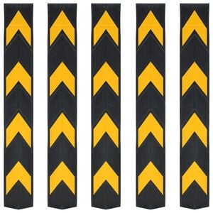 vidaXL Corni&egrave;re de protection r&eacute;fl&eacute;chissante 5 pcs Caoutchouc 80 cm