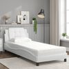 vidaXL Cadre de lit sans matelas Zadar blanc 80x200 cm similicuir