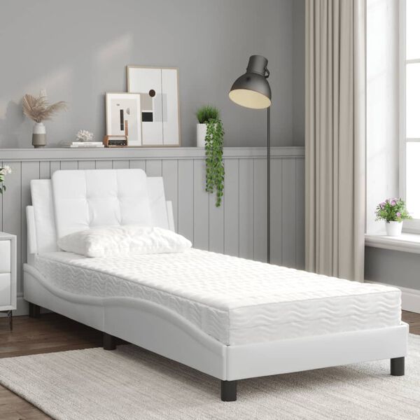 vidaXL Cadre de lit sans matelas Zadar blanc 80x200 cm similicuir