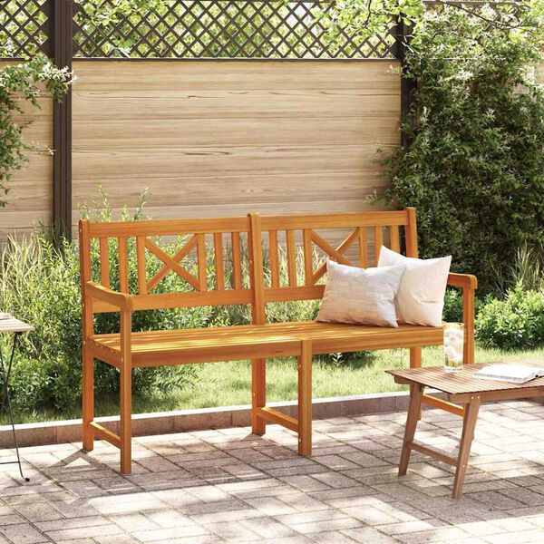 vidaXL Banc de jardin Marron 150 x 56 x 90 cm Bois d'acacia massif