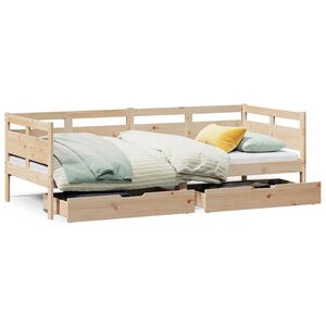 vidaXL Lit de jour avec tiroirs sans matelas 80x200 cm bois massif