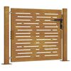 vidaXL Portail de jardin 100x75 cm en acier Corten, design carr&eacute;